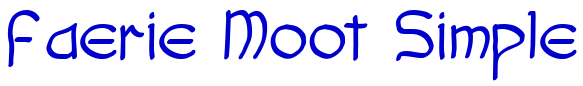 Faerie Moot Simple шрифт